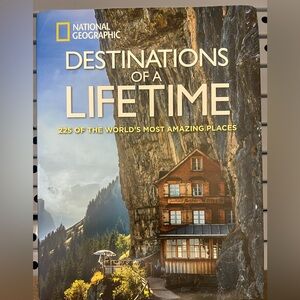 National Geographic Destinations of a Lifetime Book - Blue and Yellow